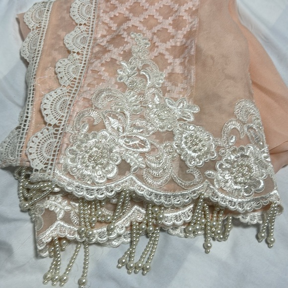 Shalwar kameez duppatta Indian Pakistani wear. Light pink white. Size M (40) - Picture 7 of 17